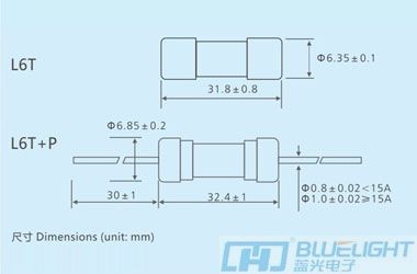 L6T系列/Φ6.35X32玻璃管延時(shí)保險絲(圖3)